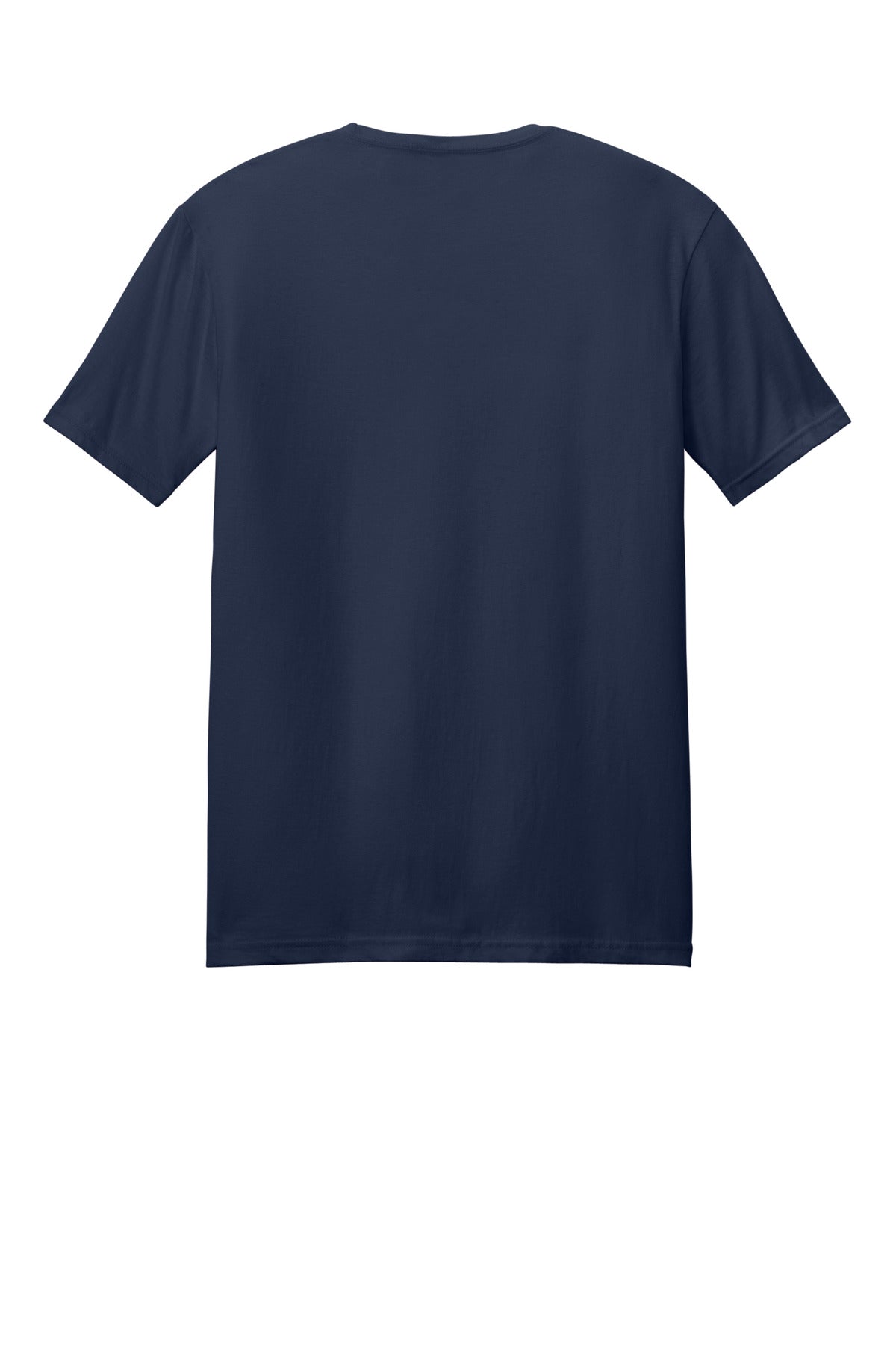 Rear View of Navy Gildan Softstyle T-Shirt. 64000