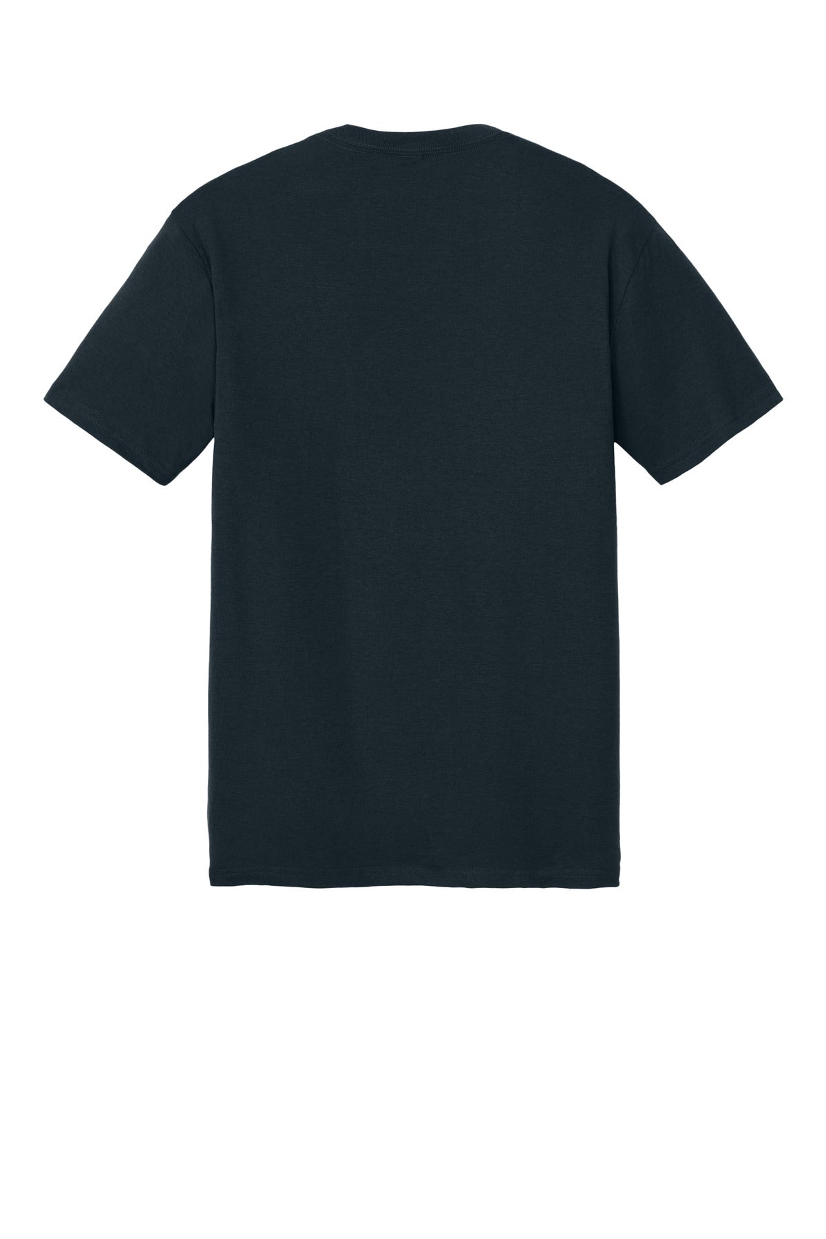Rear View of New Navy District Perfect Tri Tee. DM130
