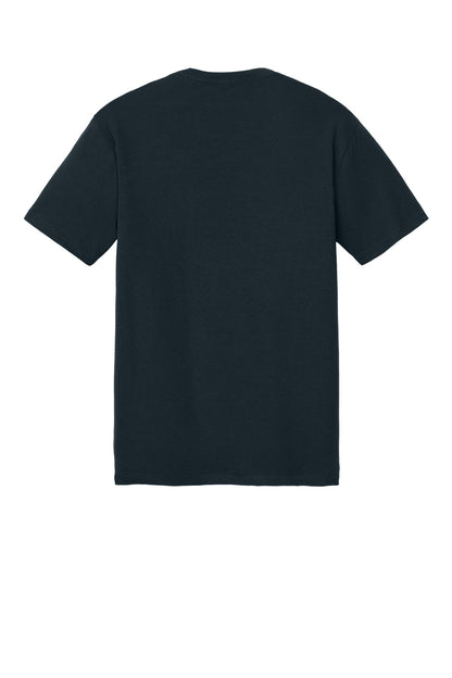 Rear View of New Navy District Perfect Tri Tee. DM130