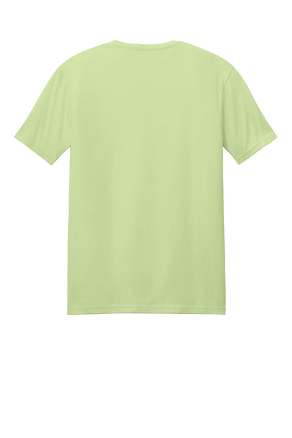 Rear View of Pistachio Gildan Softstyle T-Shirt. 64000
