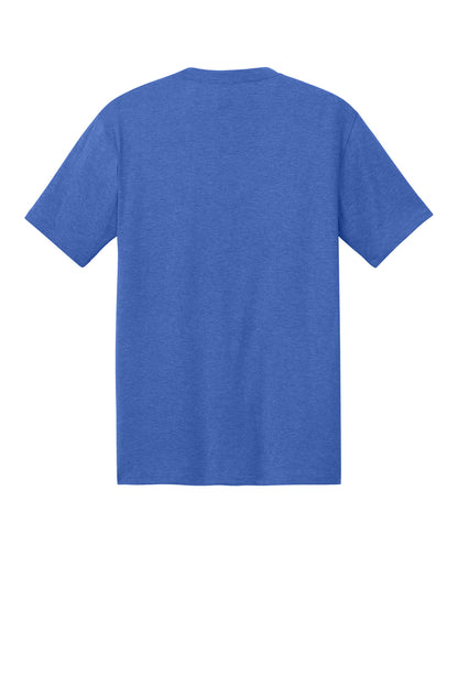 Rear View of Royal Frost District Perfect Tri Tee. DM130