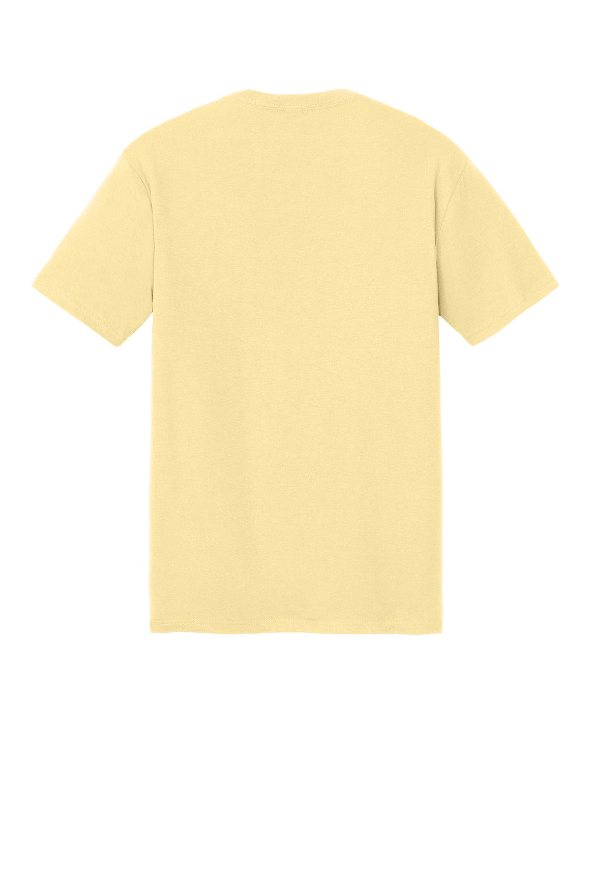 Rear View of SoftYellow District Perfect Tri Tee. DM130