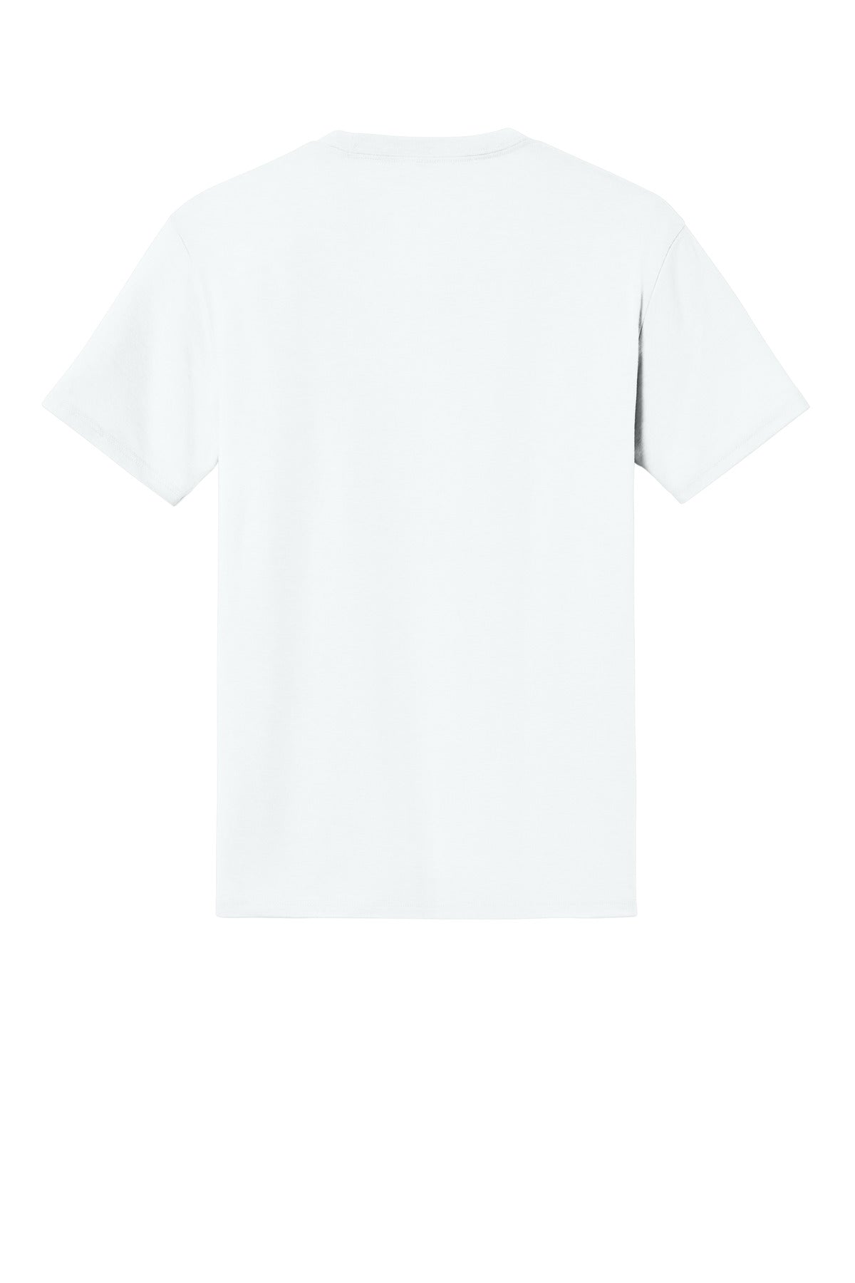 Rear View of White District Perfect Tri Tee. DM130
