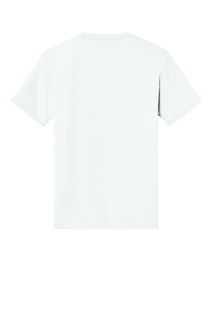 Rear View of White District Perfect Tri Tee. DM130