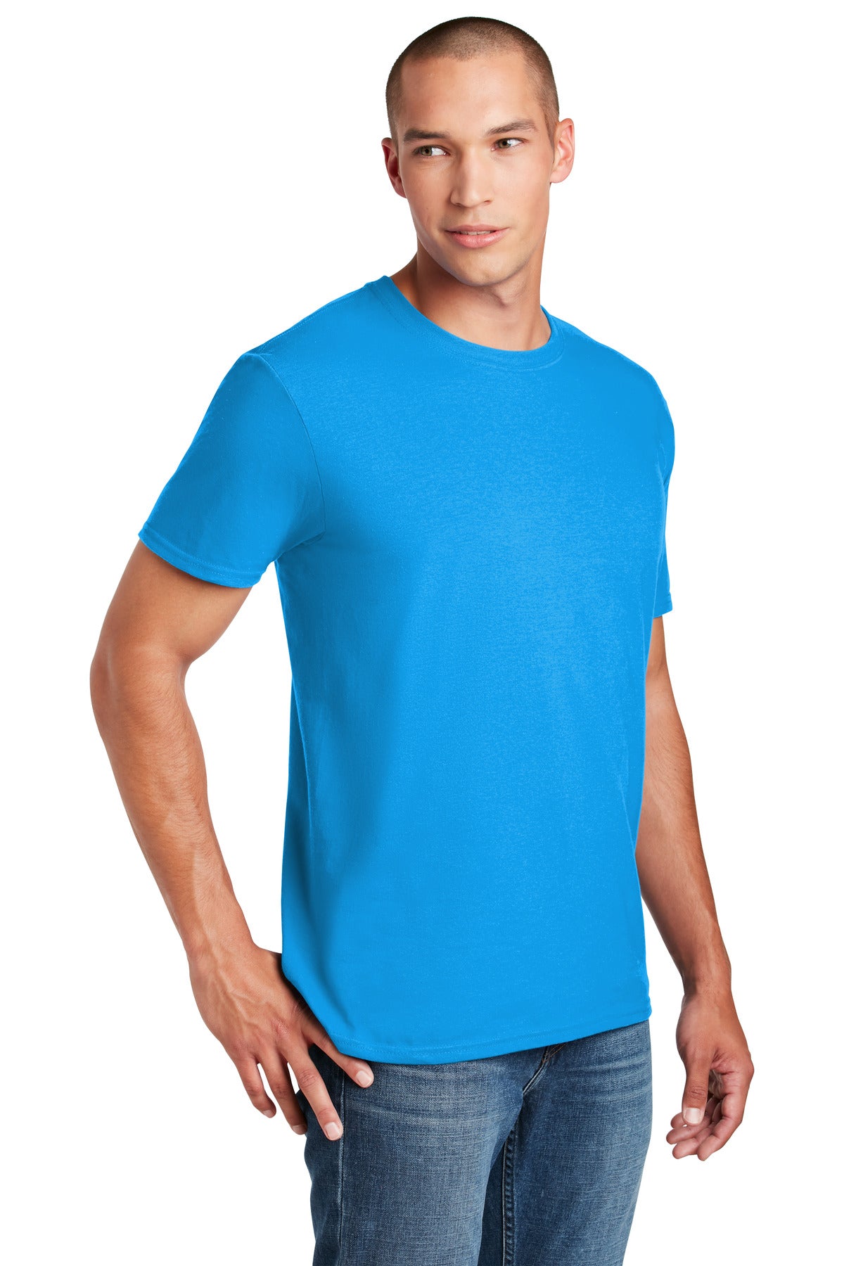Sapphire Gildan Softstyle T-Shirt. 64000