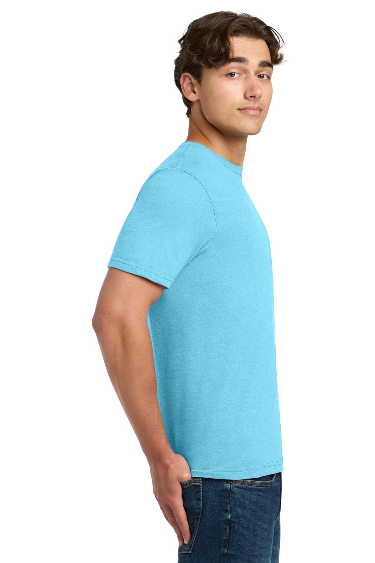 Sky Gildan Softstyle T-Shirt. 64000